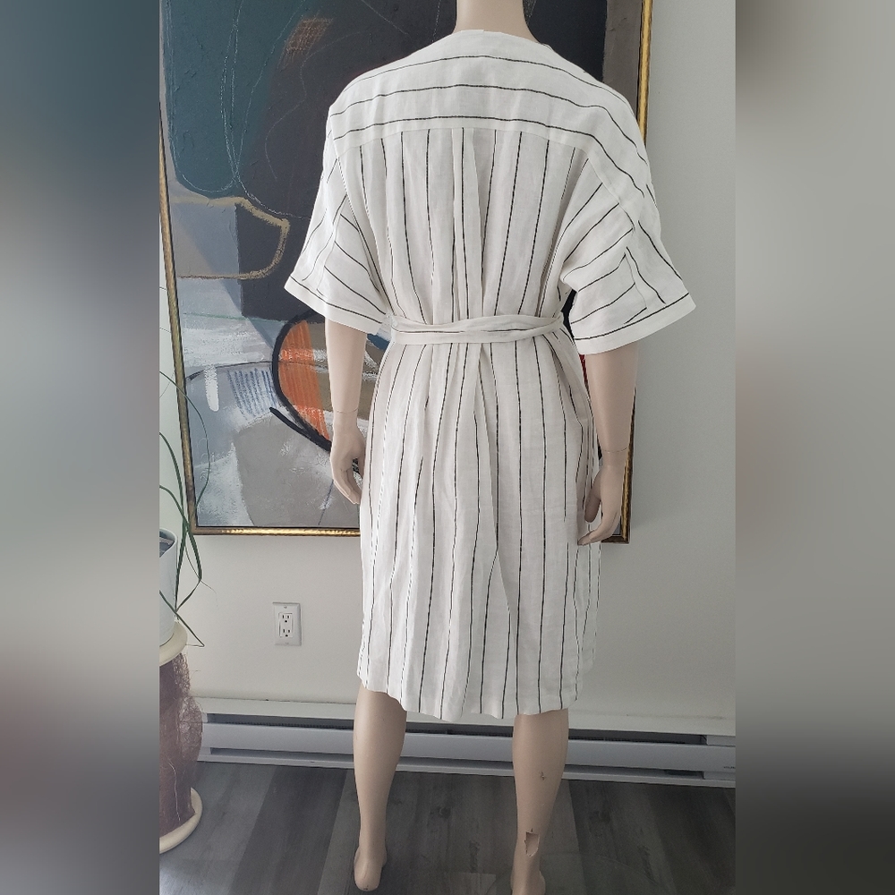 Contemporaine | NWOT Pure Linen Button-down Dress - Picture 2 of 7